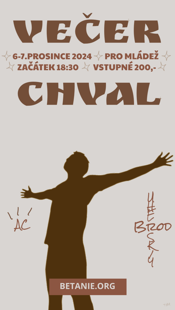 Večer chval 2024_KC BETANIE_Banner_kiosek_